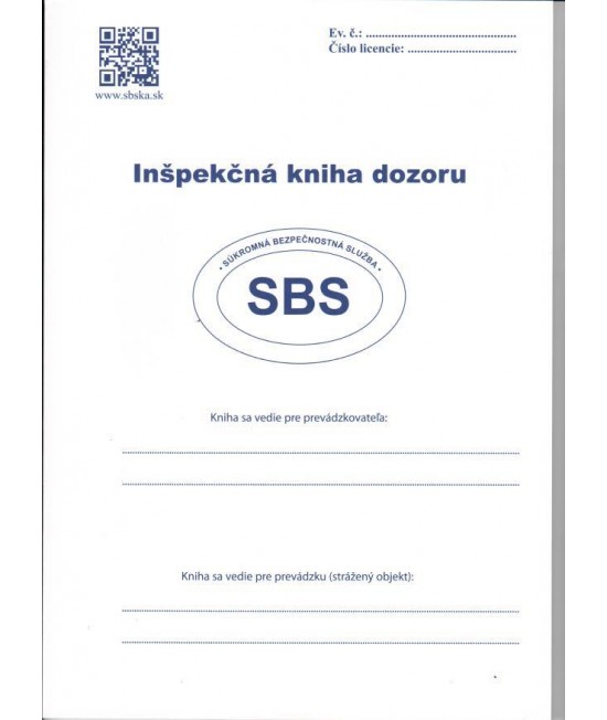 INŠPEKČNÁ KNIHA DOZORU